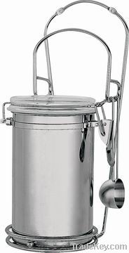 Stainless steel wall canister