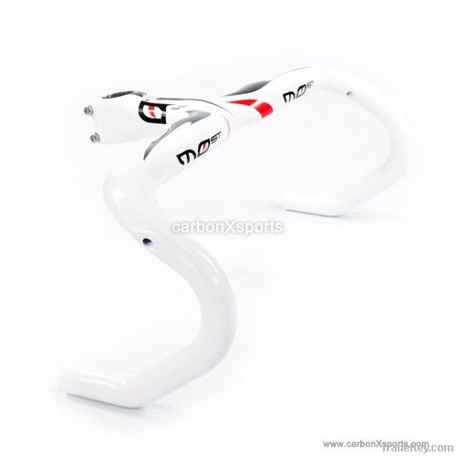 Most Carbon Fiber Road Integrated Handlebar - White/Red
