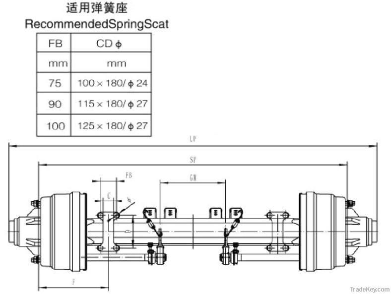 American Outboard Axle