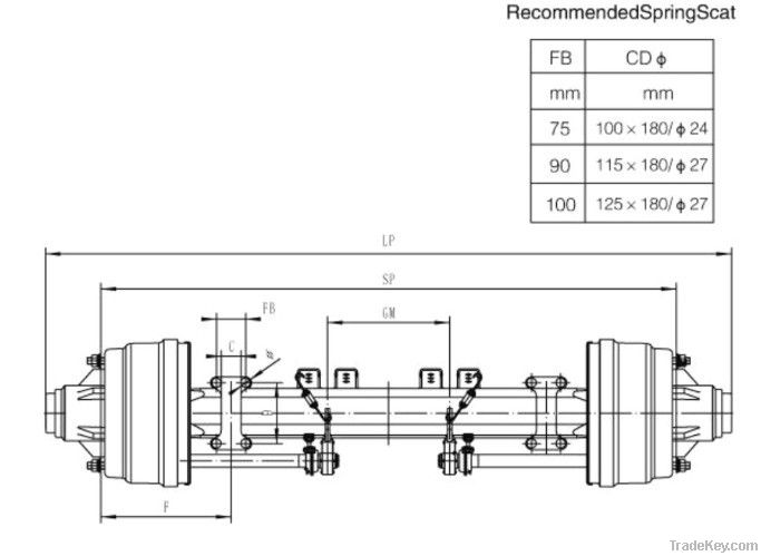 amarica Outboard axle