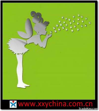 acrylic mirror wall stickers of angel