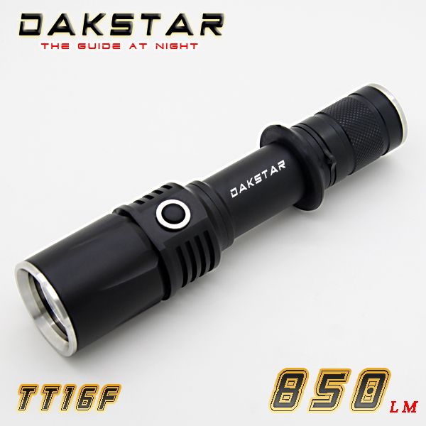 DAKSTAR TT16F XM-L U2 850LM 18650 Aluminum CREE LED Tactical Flashligh