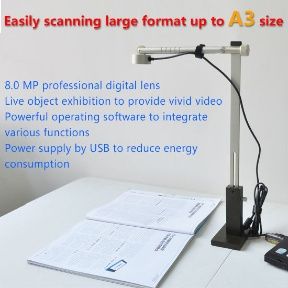 educational document scanner  connect via.usb, 8.0MP, school students