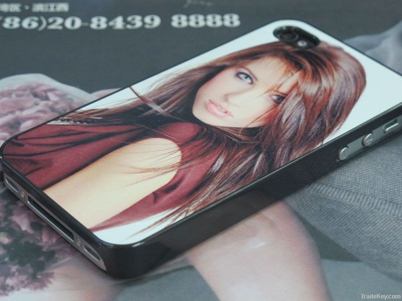 Nice design iphone4g/4s hard case with metal sticker