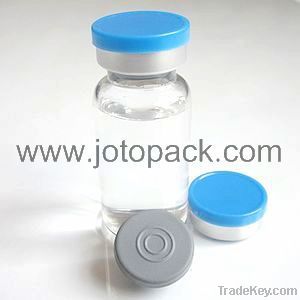 Glass Vials with Rubber Stoppers and Flip off Aluminum Seal Caps