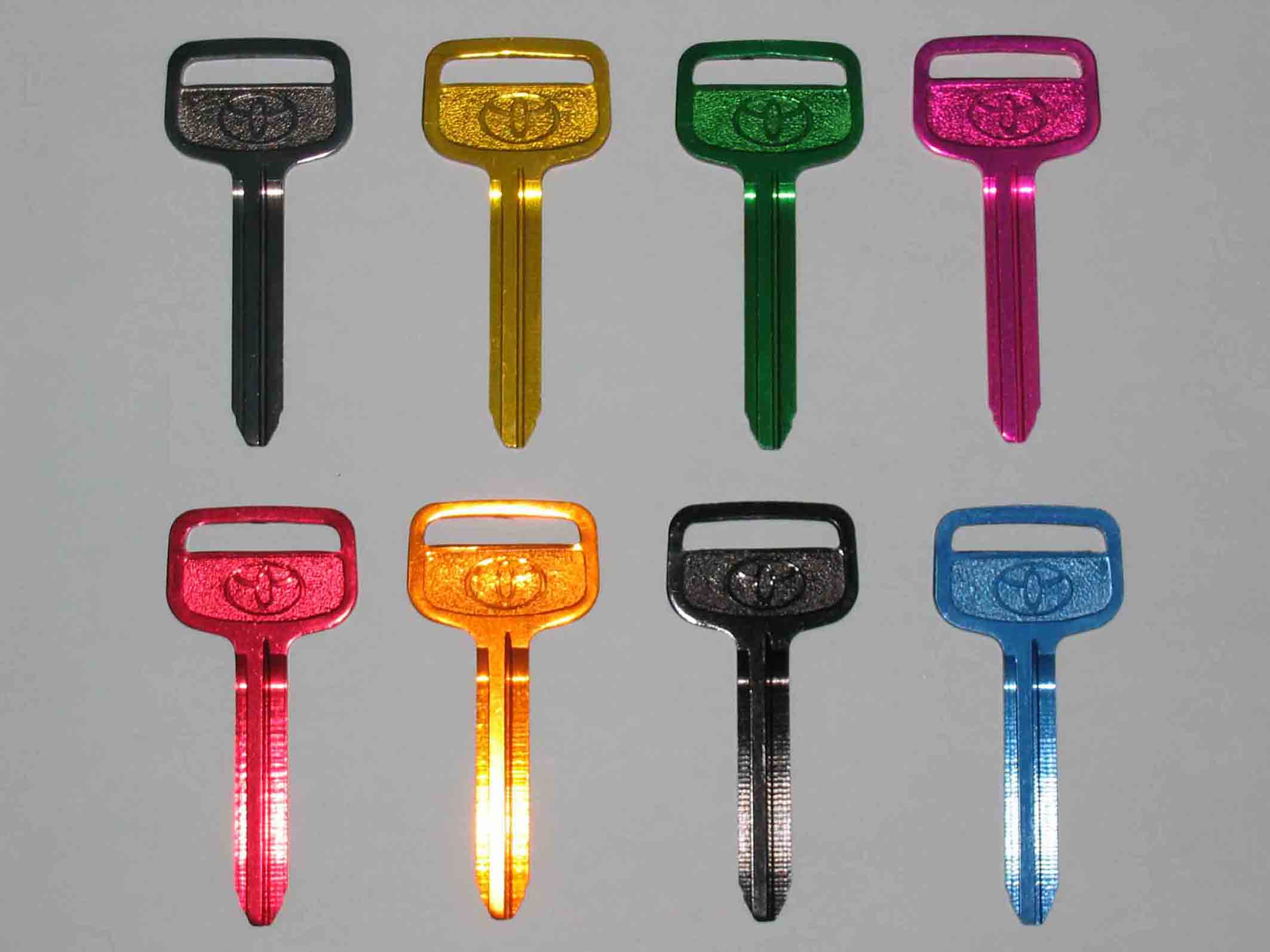 Colors car key blank