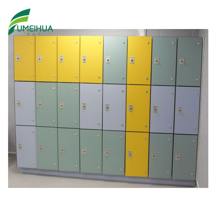 school two tier compact laminate gym lockers with keylock RFID lock digital lock