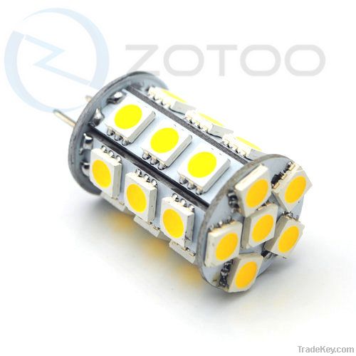 G4 bi pin led bulb 24SMD5050 12V DC household led lamp