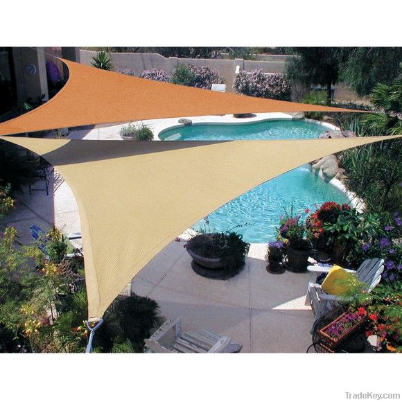 Triangle swimming pool sunshade sail