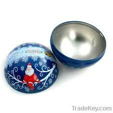 Christmas sock tin can, christmas promotional tin case, metal xmas box