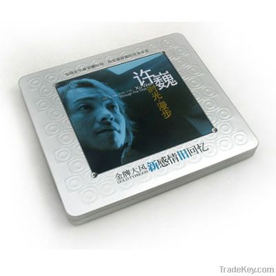 cd dvd tin packaging, metal cd dvd case, multi media metal container