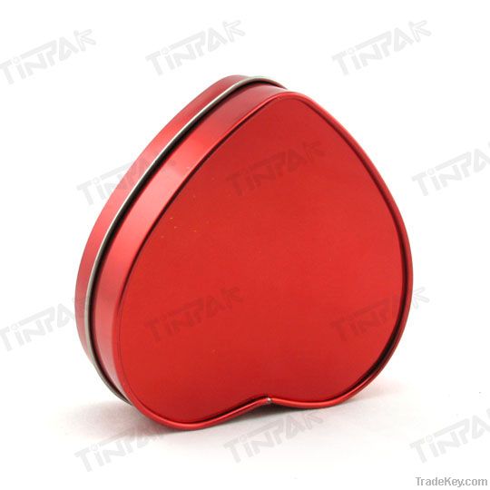 heart tin packaging/Valentine heart tin box