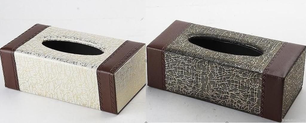 leather tissue box