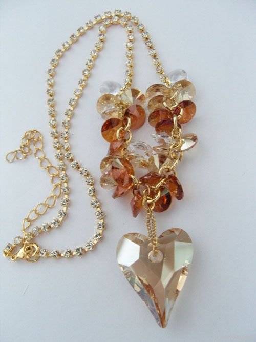 necklace with crystal stone