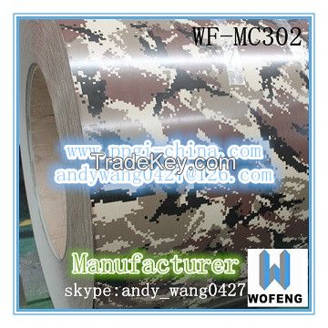 wood finish color coated steel ppgi printech camouflag grain ppgi