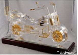 Crystal Motorbike Model Home Decor Piece