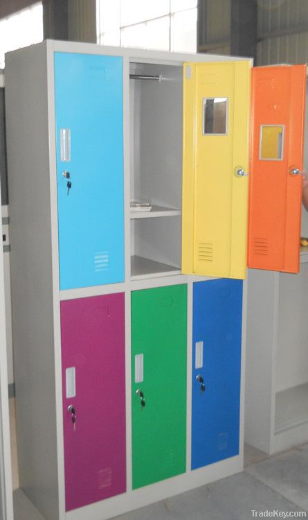 6 door metal student locker