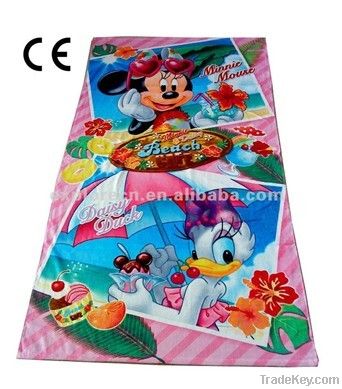 100% cotton reactive printed beach towel