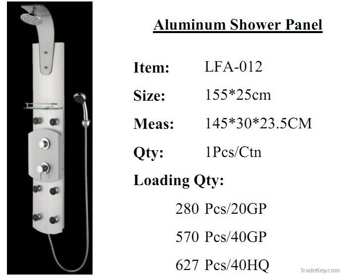 Aluminum shower panel