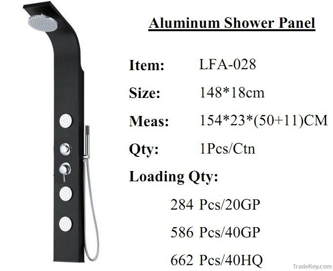 Aluminum shower panel