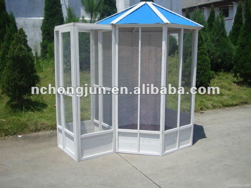 New Design Wooden White Color Bird Aviary HJBA001