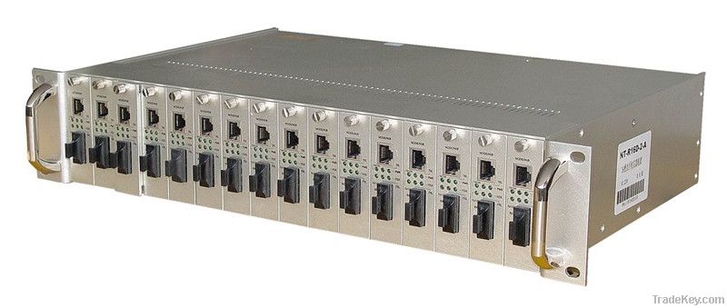 16 slots Media Converter Rack