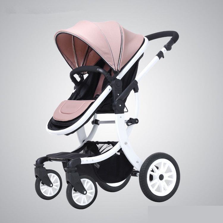 CoBaby High Landscape Baby Stroller, 2 in 1 Foldable Infant Pram, Chair/Bassinet Switchable, Design Patented