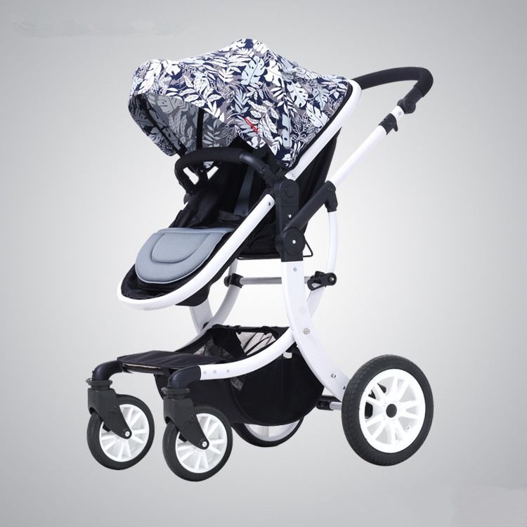 CoBaby High Landscape Baby Stroller, 2 in 1 Foldable Infant Pram, Chair/Bassinet Switchable, Design Patented