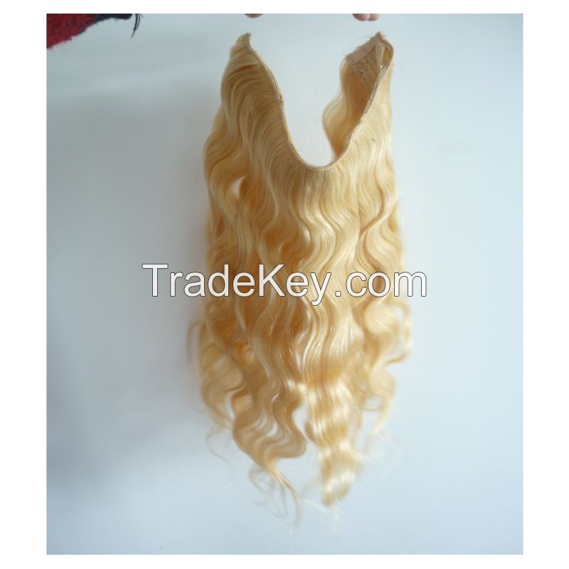 straight with wave new style hair halo hair extensions/flip in hair extensions