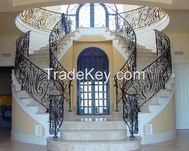 Iron stair railing