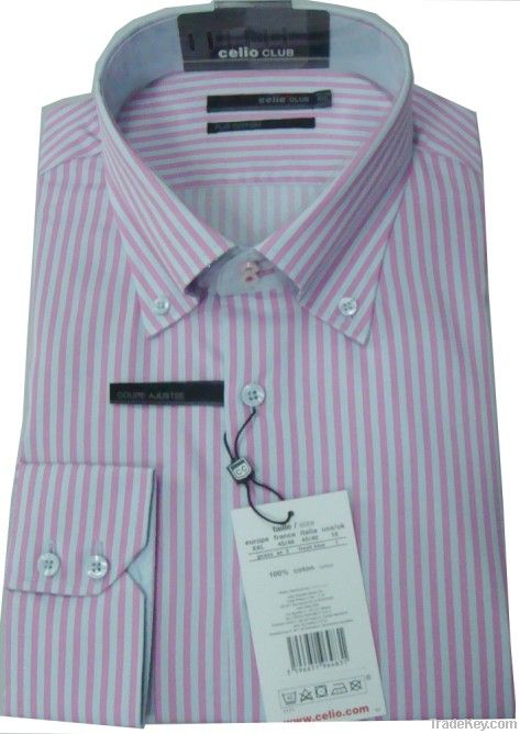 MENS DRESS SHIRT W.Y/D STRIPE FABRIC