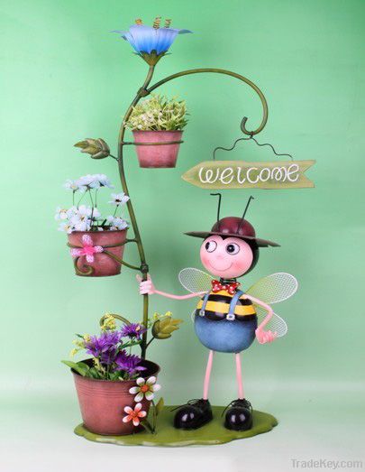 garden decoration metal doll