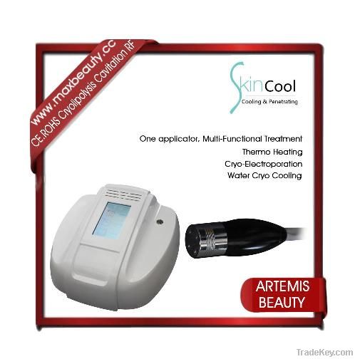 Portable cryolipolysis skin rejuvenation machine