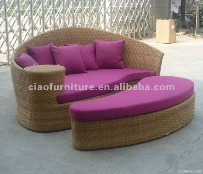 patio wicker furniture lounger