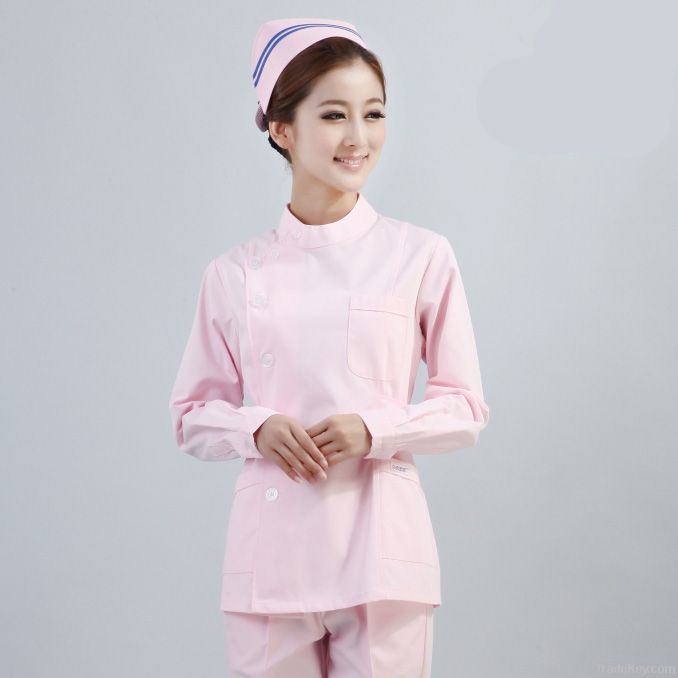 Free Shipping Hospital Nurse Long-Sleeve Nursing Uniform Set