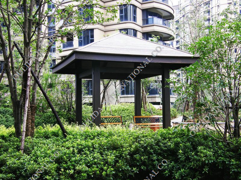 Square Plastic wooden 16x16 Gazebo canopy OLDA-6002 16ft.*16ft.*13ft.