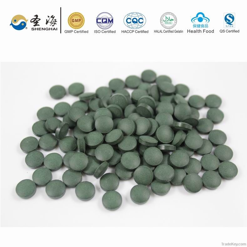 Health Food Organic Spirulina Tablet 250mg/500mg