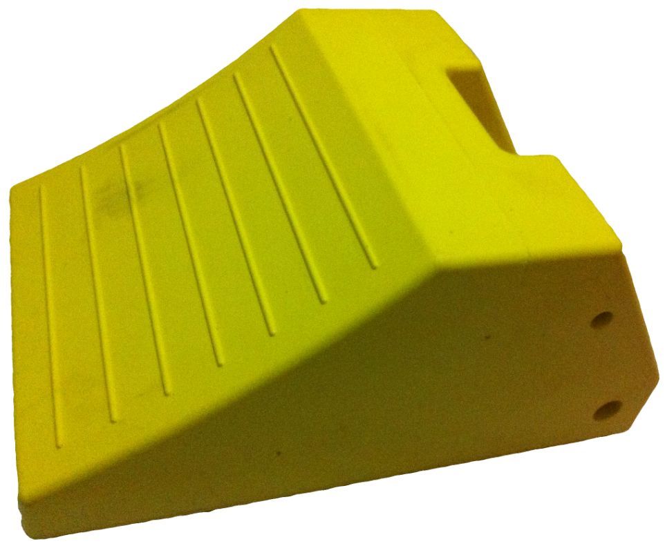 Urethane wheel chock for Mining Trucks