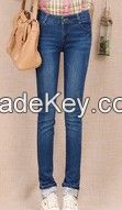 OEM women ladies girls Jeans Denim factory manufacture fashion clothes wholesale 100% cotton new 2016 promotion China