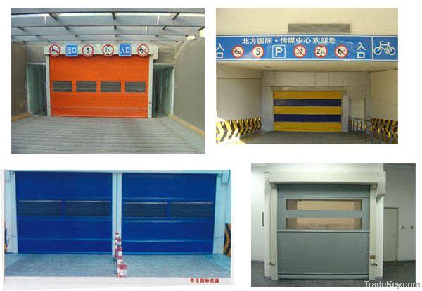 high speed roller door with sensors