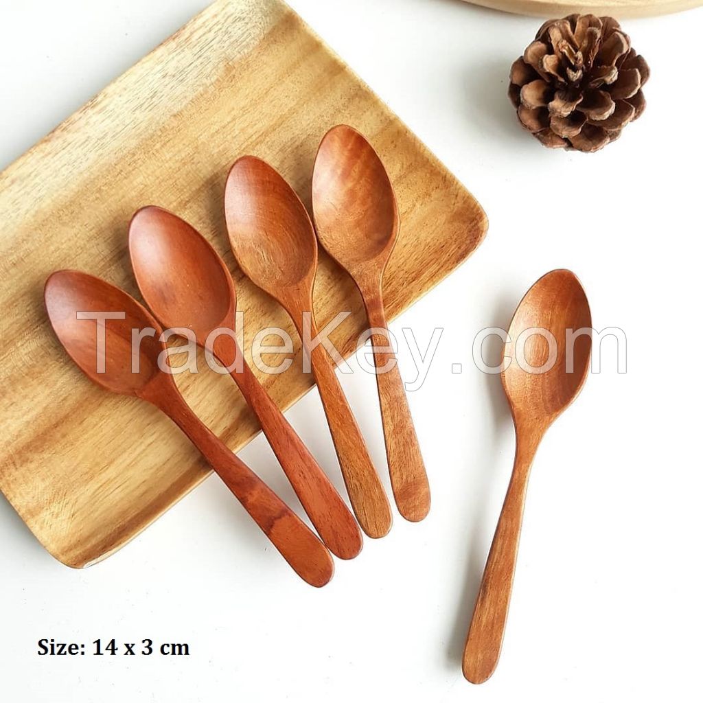 Wooden Spoon Coffee Spoon Teaspoon Many Sizes Tableware Kitchenware