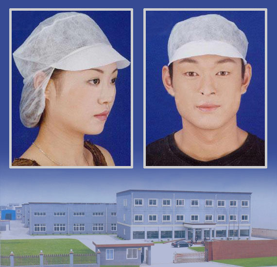 Snood Cap, Peaked Cap, Disposable Worker Cap