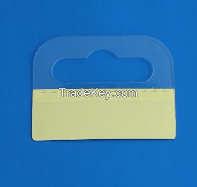 PVC/PET self-adhesive euro hole hang tab for market