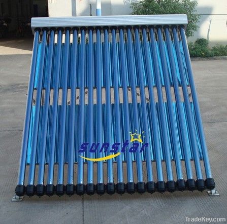 Heat pipe solar collector for split pressurized system