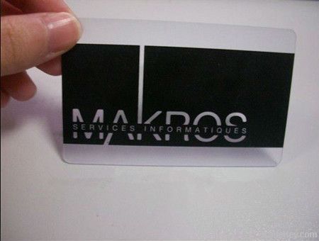 CMYK Offset or Silkscreen Printing Plastic Transparent Business Card