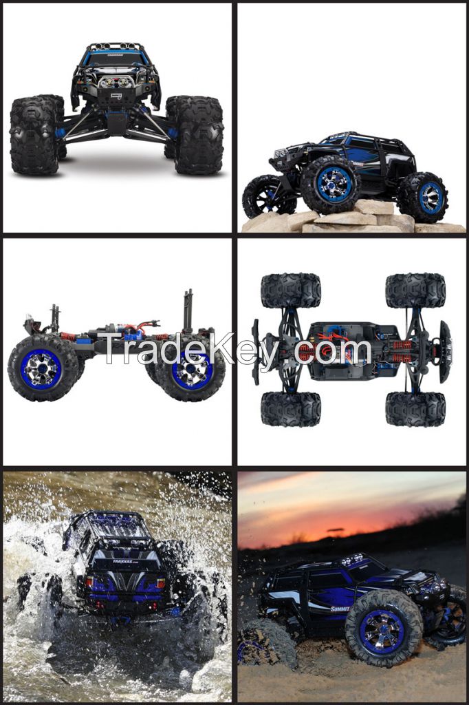 Traxxas Summit TQi 2.4GHz 1:10 4WD RTR Blue Electric RC Monster Truck New