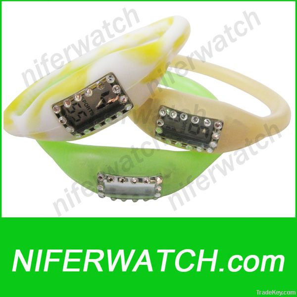 Silicone thin rubber sports watch