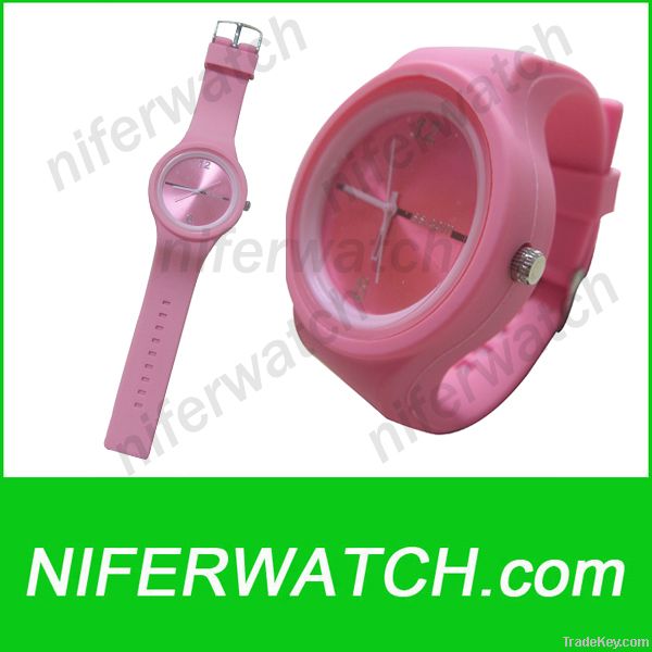 Silicone fashion quartz jelly watch