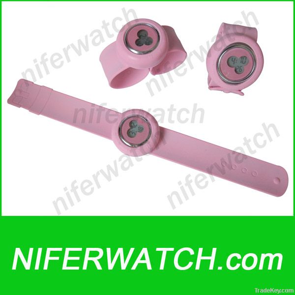 Digital slap silicone watch