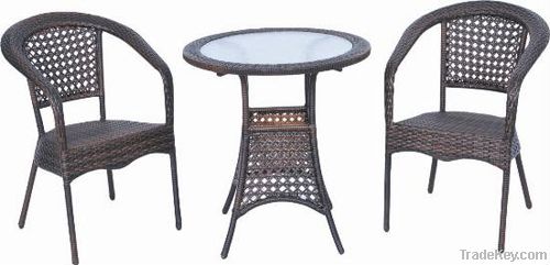 3 Piece Patio Leisure Wicker Set